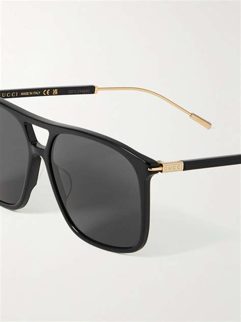 gucci aviator-style acetate sunglasses|Gucci aviator sunglasses shades.